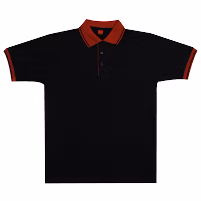 Basic Multi-Tone Polo T-Shirt - alternate view