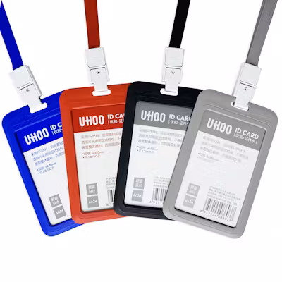 UHOO Portrait ID Card Holder with Lanyard