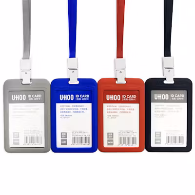 UHOO Portrait ID Card Holder with Lanyard - alternate view