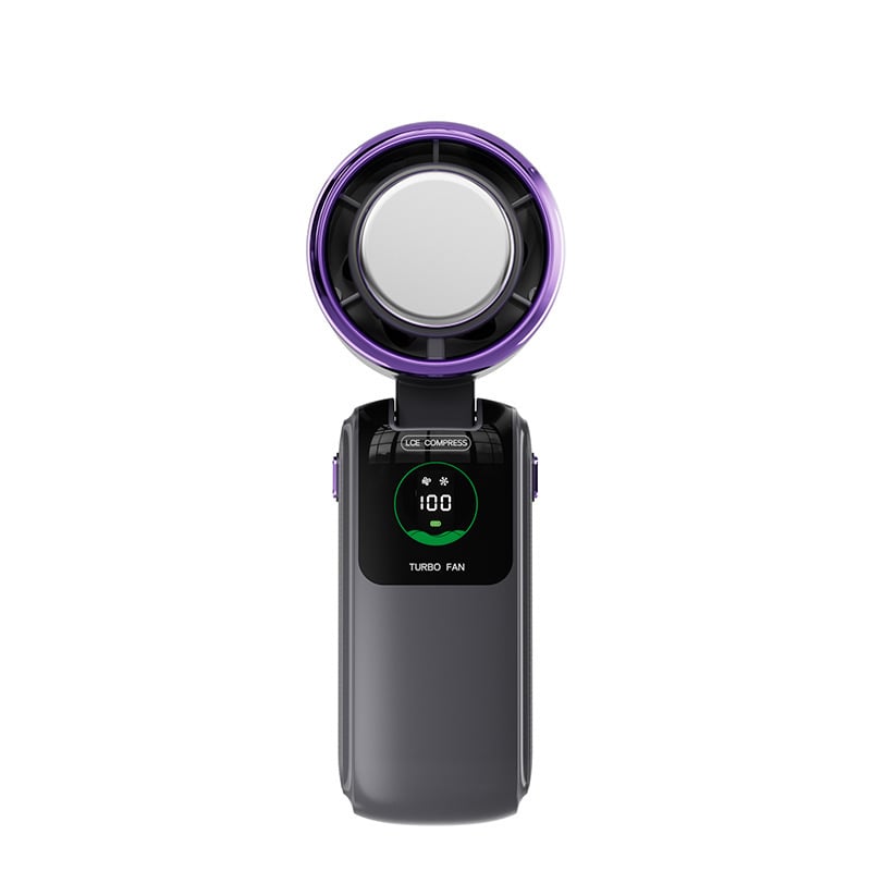 GlacierFold Digital Turbo Handheld Fan with Fold-Flat Design