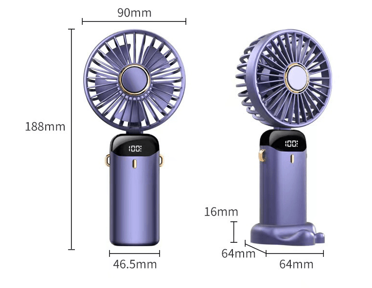 PalmBreeze Pastel Pocket Fan - alternate view