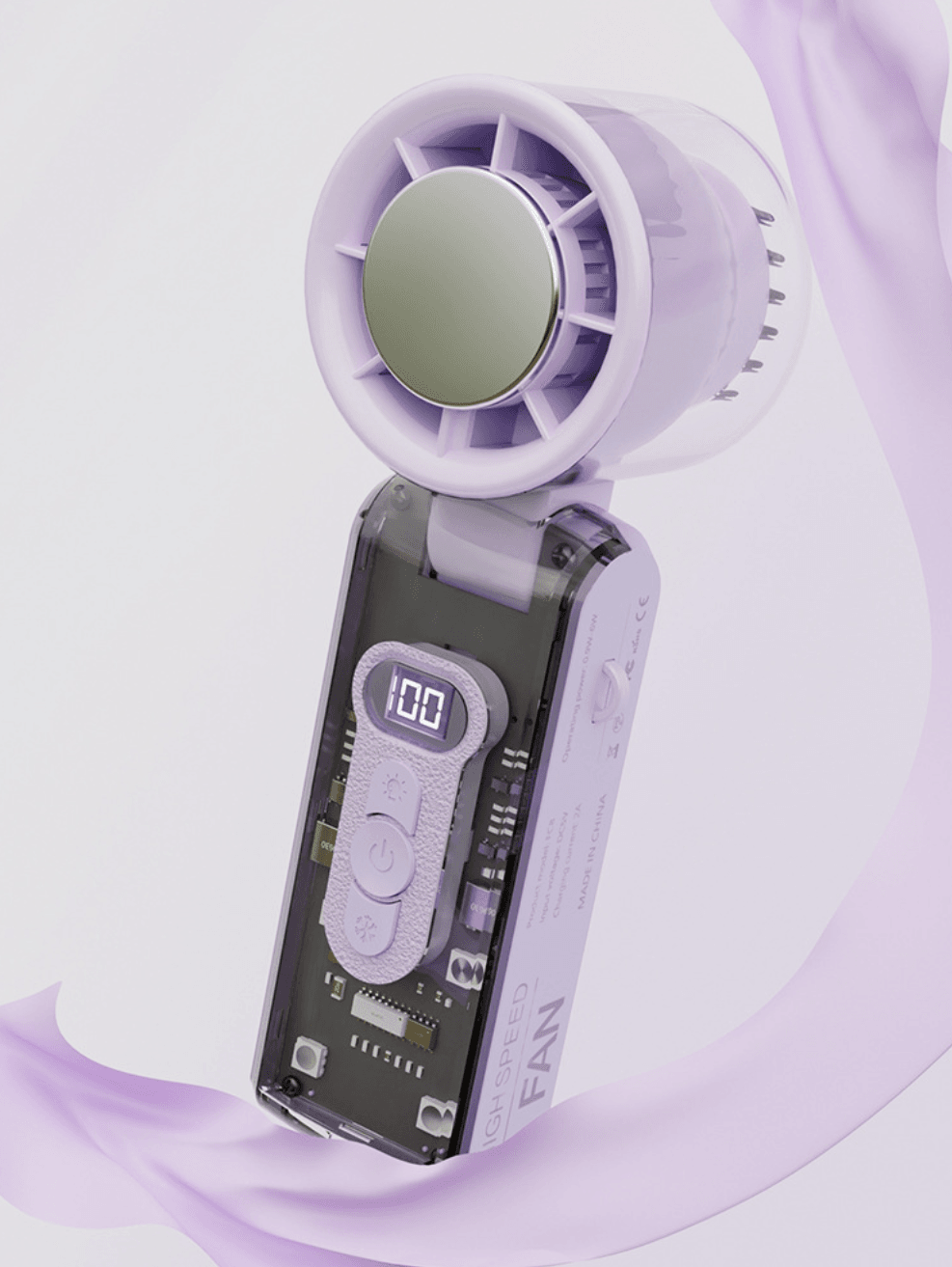 Premium Foldable Digital Display Fan - alternate view