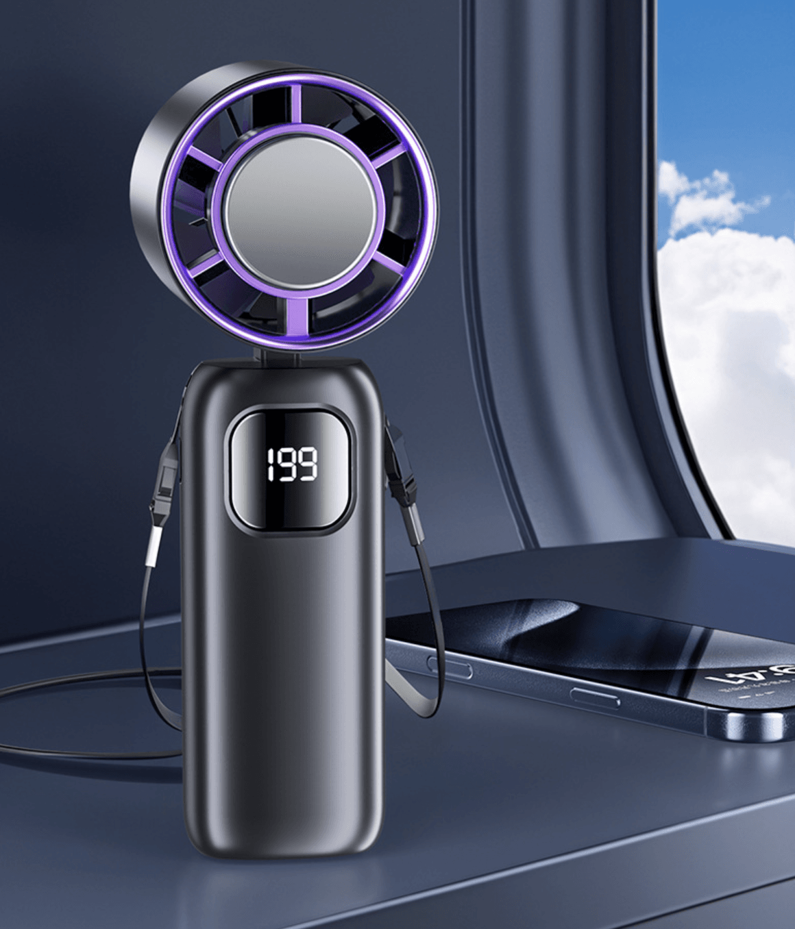 Stepless Speed Handheld Fan - alternate view