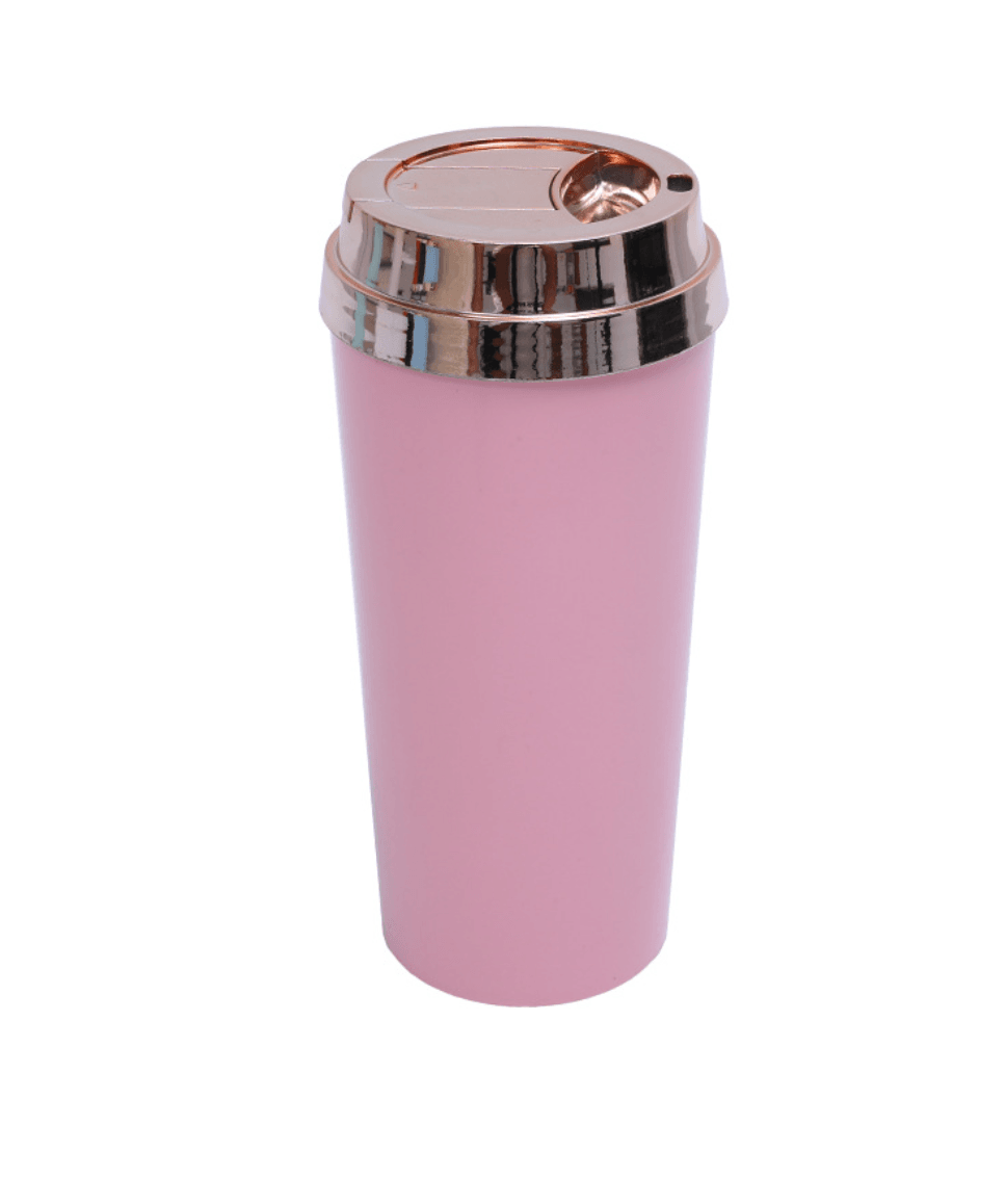 Mirror-Finish Espresso Tumbler with Flip Cap